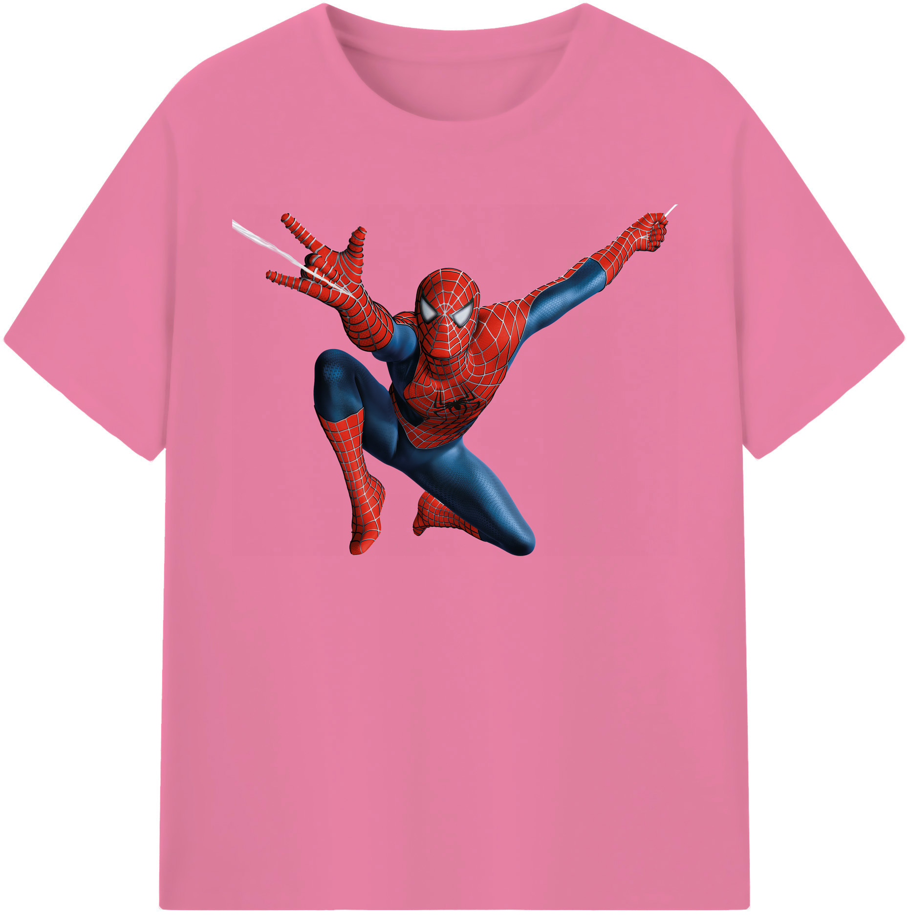 （画像用） Spider Man スパイダーマン 綿100％半袖Tシャツ（フロントプリント）